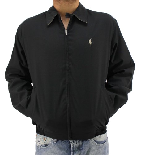 Polo Ralph Lauren BI-Swing Windbreaker Jacket Long Sleeves Black